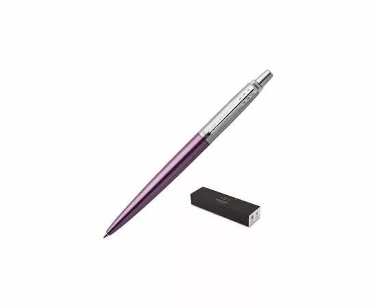 631726 - Ручка шариковая PARKER Jotter Victoria Violet CT синий 1953190 Франция (3)