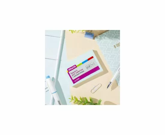 605092 - Блок-кубик Attache с клеев.краем 76х51 голубой 100л. 633897 (8)