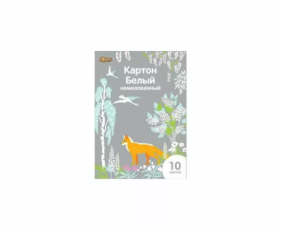 701421 - Картон белый №1 School, 10л ,А4, Живая природа, немелованный 747194 (3)