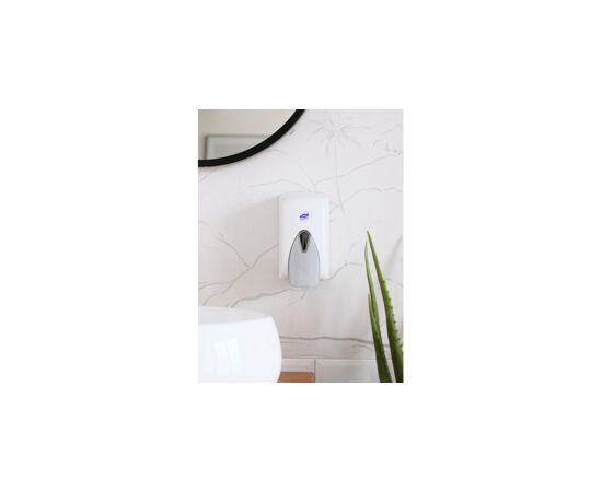 701052 - Дозатор д/жидкого мыла Luscan Professional 500мл, бело-серый пластик 493578 (7)