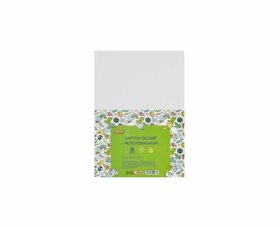 701418 - Картон белый №1 School 8л,А4 немелованный Отличник 897818 (2)