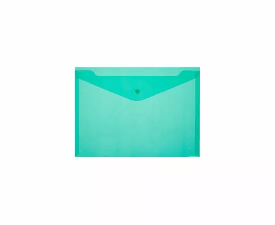 645926 - Папка-конверт А4 (10шт/уп, цена за уп) с кнопкой зеленый  КНК180  Россия 727929 (2)