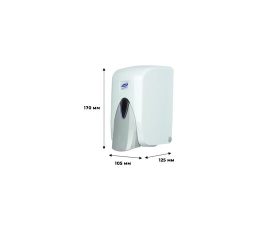 701052 - Дозатор д/жидкого мыла Luscan Professional 500мл, бело-серый пластик 493578 (4)