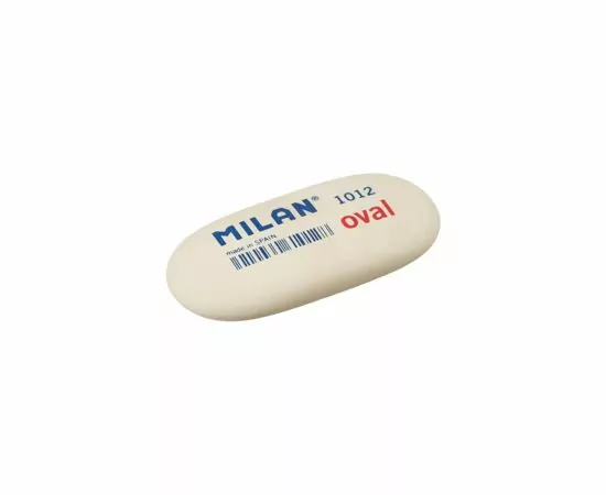 701255 - Ластик каучук. Milan 1012 овальный для стирания графита, белый арт.  973190 (2)