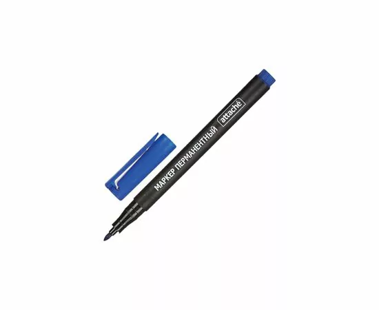 702068 - Маркер перманентный Attache синий 1 мм. 867250 (3)