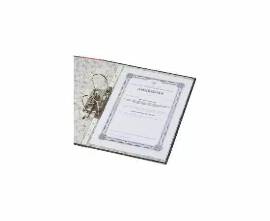 701938 - Папка регистратор 75 мм (+/- 5 мм)мрамор,мет.уг.,красный корешок 786164 (9)