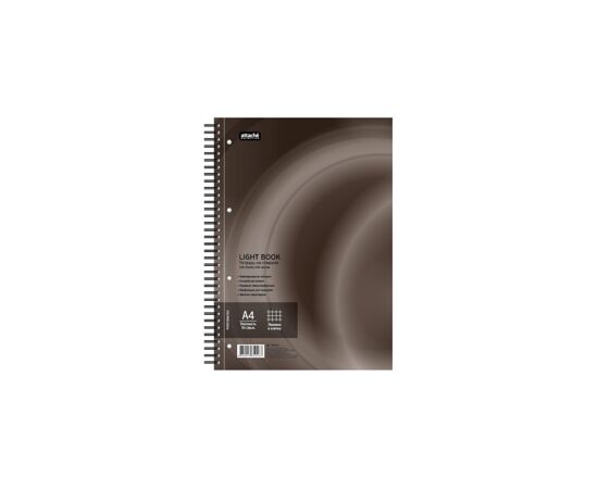 701692 - Бизнес-тетрадь 100л,кл,А4,LightBook,спираль,обл.корич,блок белый 70г/м 494590 (3)