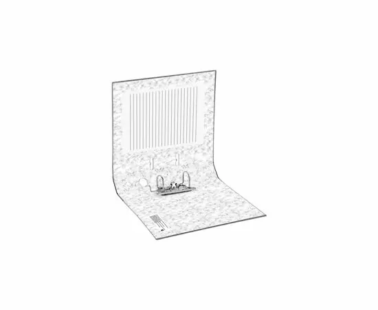 701941 - Папка регистратор 75 мм (+/- 5 мм)с мет.уг.мрамор ч/б, в уп.10шт 855779 (12)