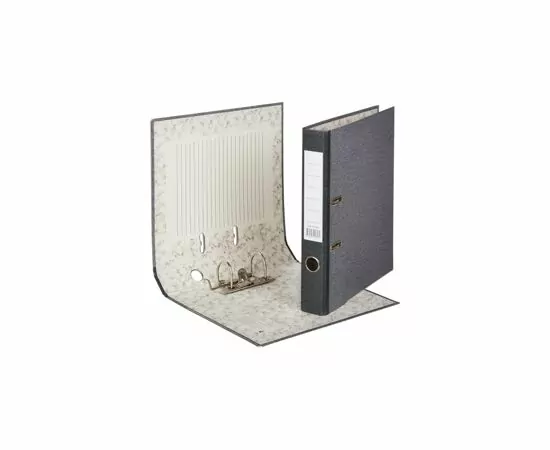 701921 - Папка регистратор 50мм с мет.уг.мрамор ч/б, в уп.10шт 855780 (3)