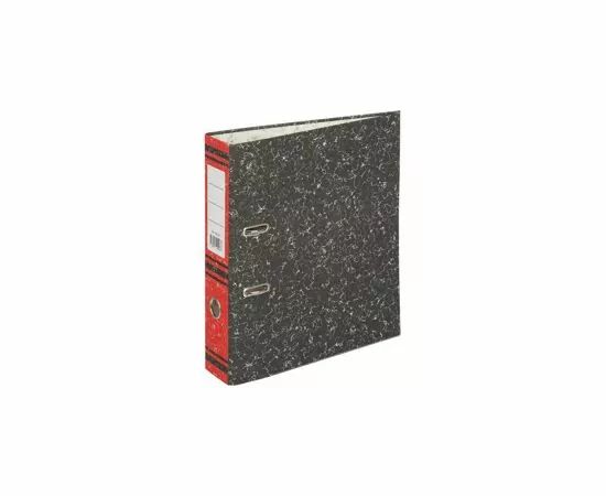 701938 - Папка регистратор 75 мм (+/- 5 мм)мрамор,мет.уг.,красный корешок 786164 (2)