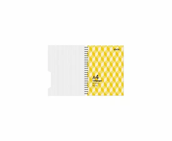 701714 - Бизнес-тетрадь A4,150л,кл,плас.спир.Attache Selection SPRING BOOK жел 84232 1014471 (4)