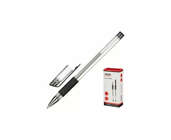 702102 - Ручка гелевая Attache Economy черный стерж., 0,5мм, манжетка 901702 (5)