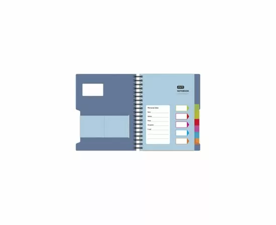 701717 - Бизнес-тетрадь A4,200л,кл,греб Attache Selection Office book синий металлик 888113 (4)