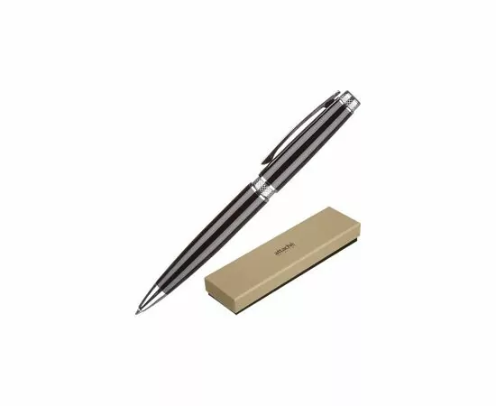 702116 - Ручка шариковая  Attache SelectionDesire,черн.корп.,пов.мех.,синий,футляр Арт.901719 (2)