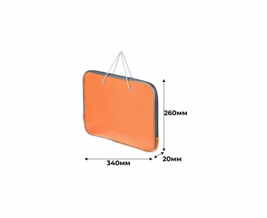 701982 - Папка на молнии с ручками офисн. А4 Attache F.L.оранж., нейлон 739831 (8)