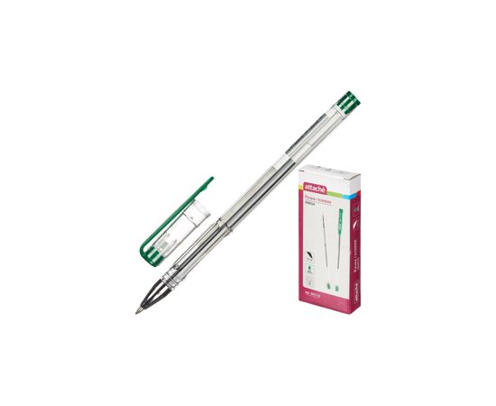 702110 - Ручка гелевая Attache зеленый стерж., 0,5мм, без манж. 901710 (5)