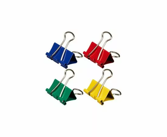 702393 - Зажим для бумаг Attache Selection, 32мм, 24 шт, цветные, пласт.уп 723554 (4)