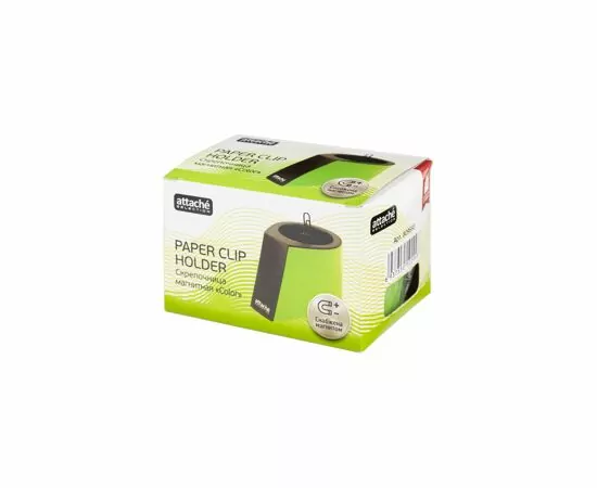 702381 - Скрепочница магнитная Attache Selection, цвет черный/зеленый 809693 (7)