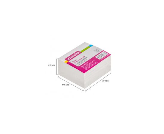 702178 - Блок-кубик Attache ЭКОНОМ запасной 9х9х4,5 белый 891157 (4)