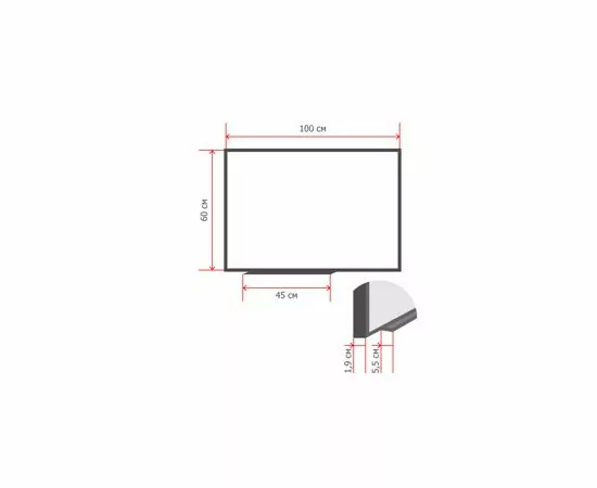 702465 - Доска магнитно-меловая 1-элементная Attache Selection 100х60, цвет синий 727887 (4)