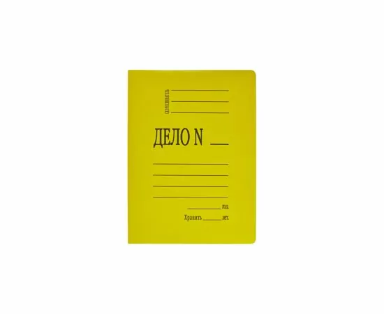 753676 - Скоросшиватель картон мел  360 г/м.,желтый 660585 (3)