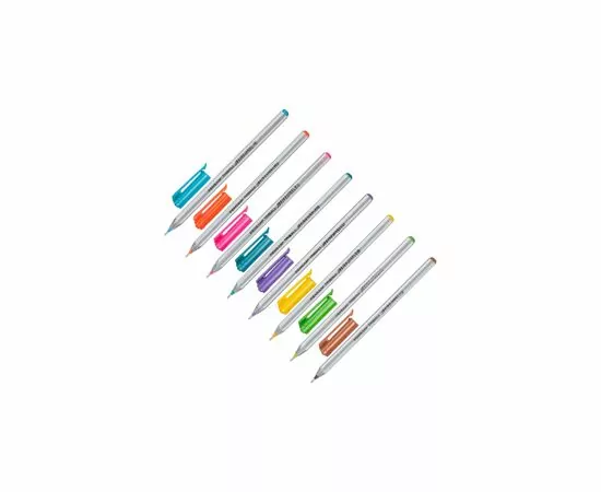 754314 - Ручка шариковая PENSAN  TRIBALL набор 8 цв. 1,0мм 1003/PVC8 735663 (8)