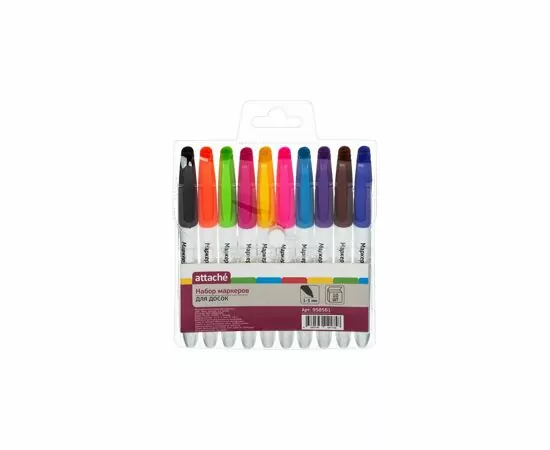 753942 - Набор маркеров для досок Attache 1-3 мм наб. 10 цветов 958561 (7)