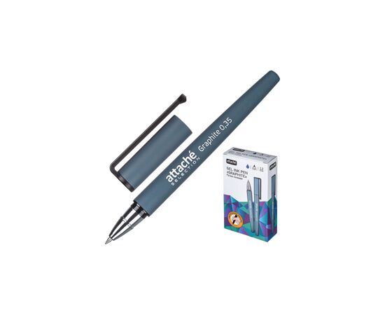 754116 - Ручка гелевая Attache Selection Graphite, цвет чернил синий 1035348 (5)