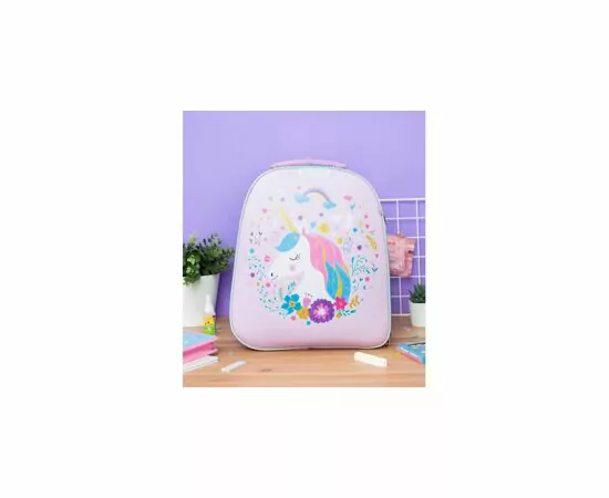 756137 - Ранец №1School Basic Единорог, 2 отд., ортопед. Cпинка, экокожа 975129 (7)