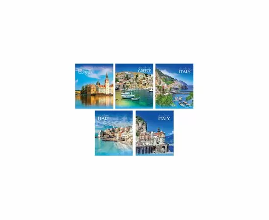 755106 - Тетрадь общая А4,80л,клетка,скоба Побережье ТО80А49507 5видов 992387 (2)