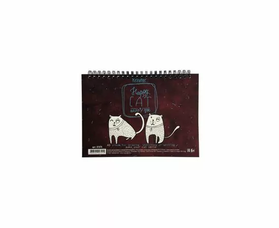 756459 - Альбом для рис. и эскизов А5 40л белый блок 160гр, спираль, тв. подлож7415 693905 (2)