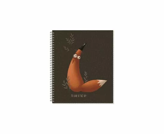 755362 - Тетрадь общая А5,60л,кл,греб,мелов.картон+выбор.УФлак Лисоньки,4диз 2801-60 840656 (8)