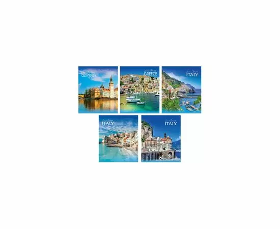 755106 - Тетрадь общая А4,80л,клетка,скоба Побережье ТО80А49507 5видов 992387 (3)