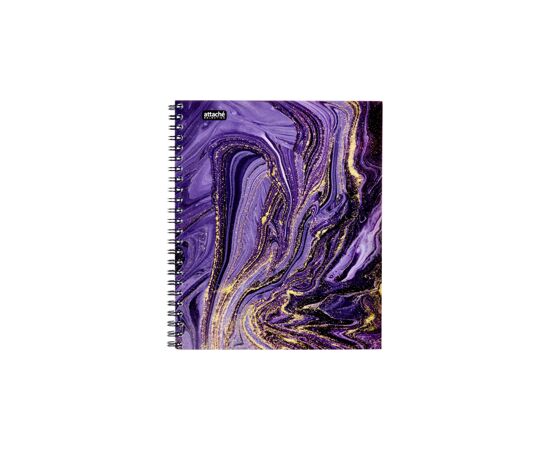 752821 - Бизнес-тетрадь А5,96л,кл,греб,ламин.обл. Attache Selection Fluid Фиолетовый Арт.1061712 (3)