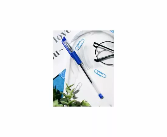 702101 - Ручка гелевая Attache Economy синий стерж., 0,5мм, манжетка 901703 (6)