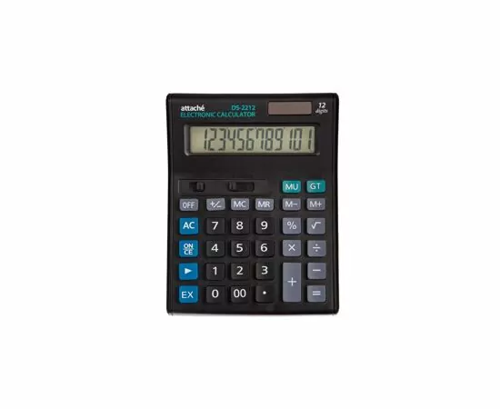 753221 - Калькулятор настольный ПОЛНОРАЗМЕРНЫЙ Attache Economy 12 разр., чёрный 974205 (2)