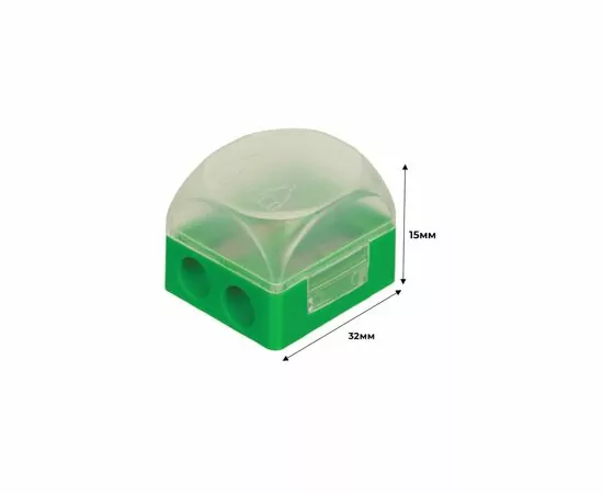 702155 - Точилка Attache на 2 отв. с контейнером, цв.зеленый, (138709) 2 шт. 919748 (7)