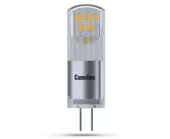 718103 - Лампа св/д Camelion G4 12V 5W(415lm 330°) 4500K 4K прозр. 45x13 пластик/алюм LED5-G4-JC-NF/830/G4 (1)