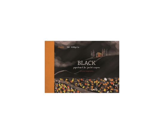 756469 - Альбом для рис. пастелью А4 10л,блок черный 760 гр/м, обл.мел. картон 7514 693935 (3)