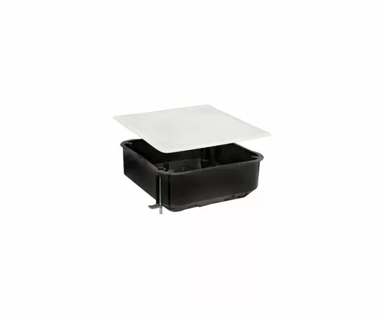 578413 - EKF Коробка распаячная КМП-020-008 для полых стен, 110х110х45, полистирол, черная/белая, метал.лапки (3)