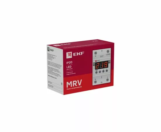 599617 - EKF реле напряжения с дисплеем MRV 2P 25A (3 мод) AC 120-300В на din-рейку PROxima MRV-25A (4)