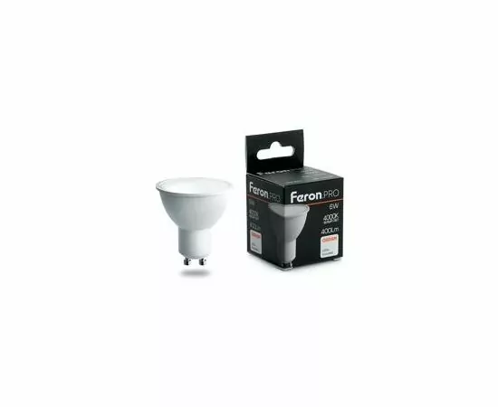 757930 - Feron.PRO MR16 GU10 230V 6W(400lm) 4000K 4K матовый 57x50 OSRAM LED LB-1606 38087 (2)