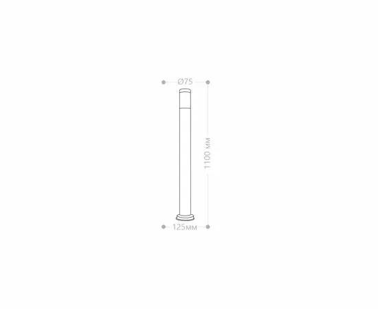 620635 - Feron св-к садово-парковый столб 1100 E27 max18W 230V IP44 1100x75x75 Техно DH022-1100 11808 (3)