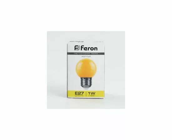 678045 - Feron Лампа св/д шар G45 E27 1W желтый матовая 70x45 д/гирлянды Белт Лайт LB-37 25879 (6)