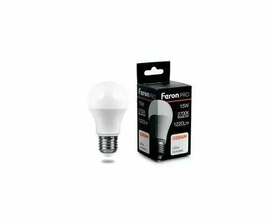 757899 - Feron.PRO ЛОН A60 E27 15W(1220lm) 2700K 2K матовый 125x60 OSRAM LED LB-1015 38035 (2)