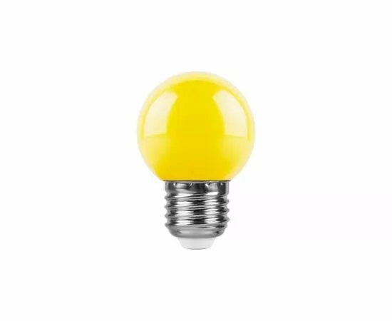 678045 - Feron Лампа св/д шар G45 E27 1W желтый матовая 70x45 д/гирлянды Белт Лайт LB-37 25879 (3)