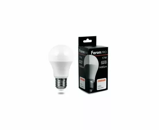 757903 - Feron.PRO ЛОН A65 E27 17W(1430lm) 4000K 4K матовый 134x65 OSRAM LED LB-1017 38039 (2)