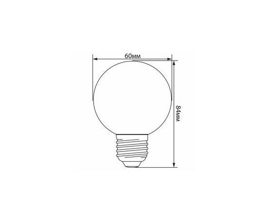 694372 - Feron Лампа св/д шар G60 E27 3W(240lm) 2700K 2K тепл.бел., матов.бел. 84x60 д/Белт Лайт LB-371 25903 (3)