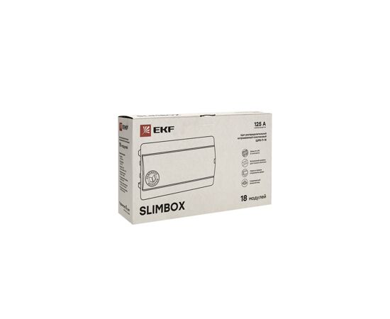 728165 - EKF PROxima SlimBox бокс (корпус) пластик ЩРВ-П-18 модулей встраиваемый IP41 sb-v-18 (10)