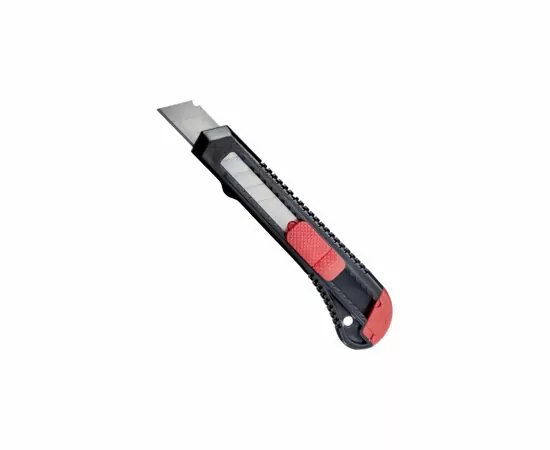 776019 - Нож канцелярский 18мм Attache чёрный, цв. фиксатора в ассорт. 954199 (2)